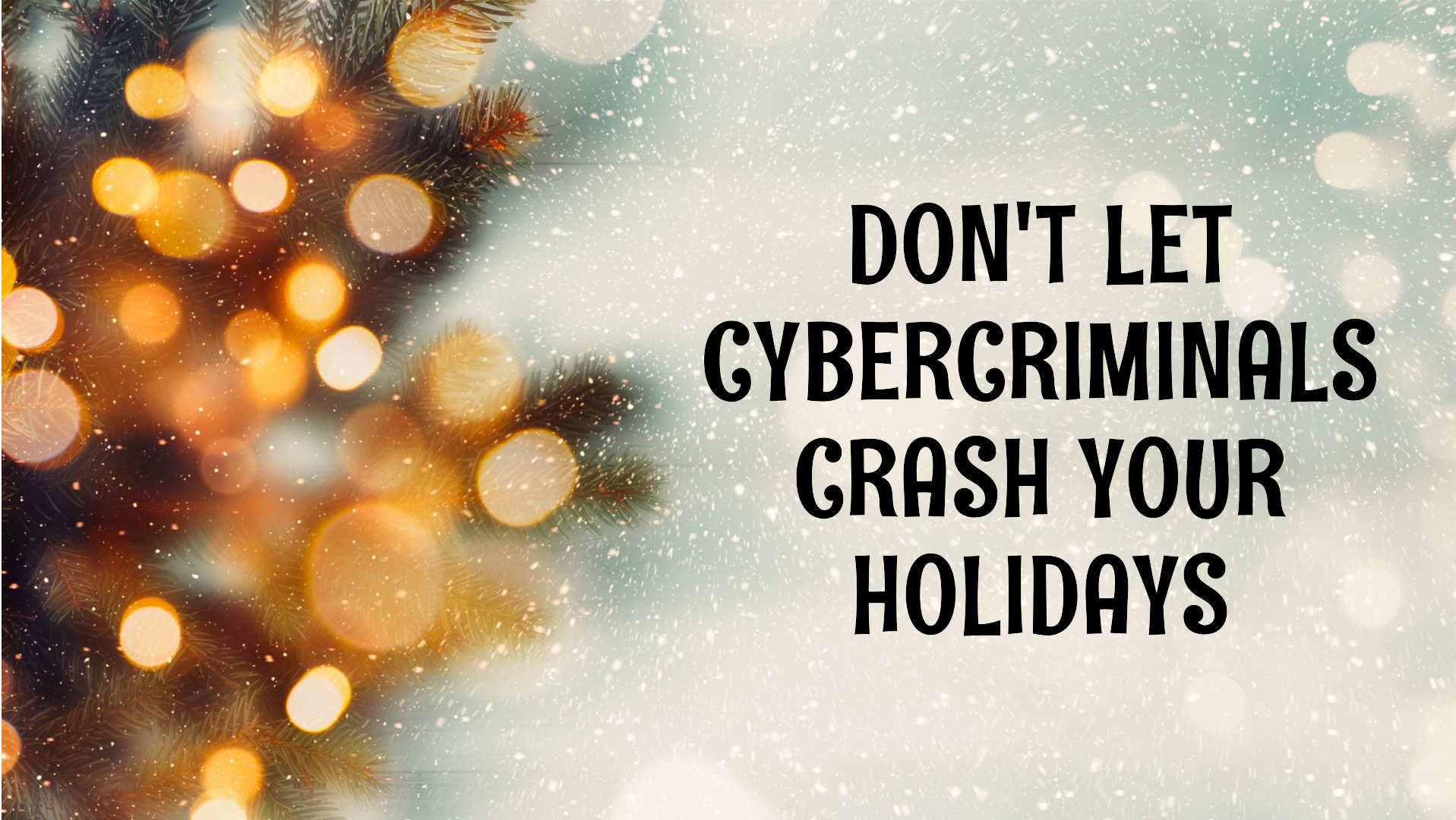 Don't Let Cybercriminals Crash Your Holidays